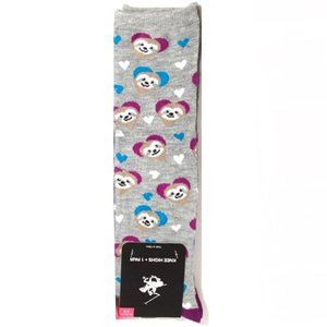 Fun Sloth Heart Knee High Socks